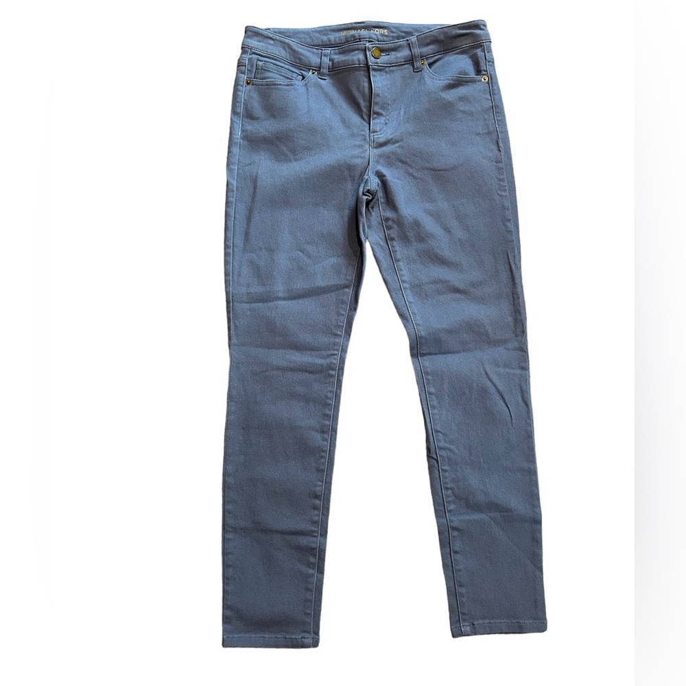 Michael Michael Kors Women’s Skinny Straight Leg Pants - Light Blue - Size 8